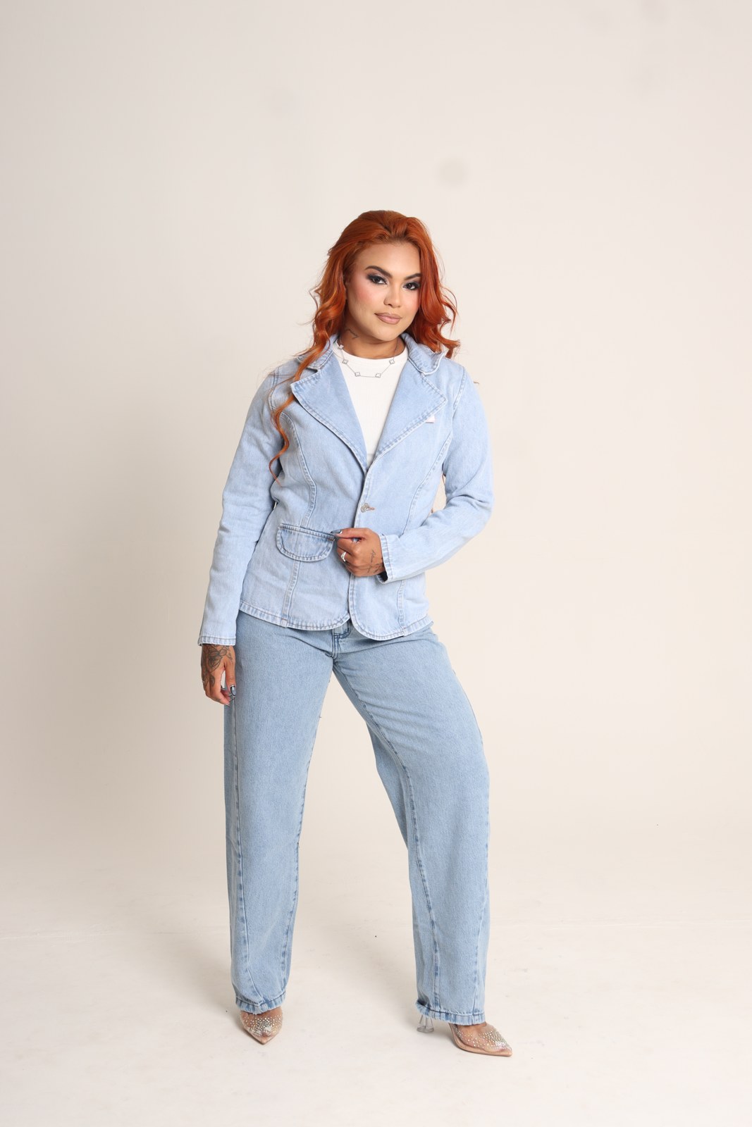 Blazer Jeans Claro