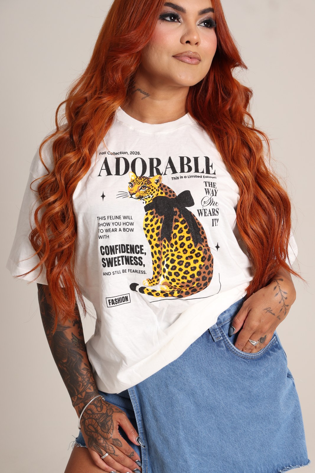 T-SHIRT  Adorable Leopardo